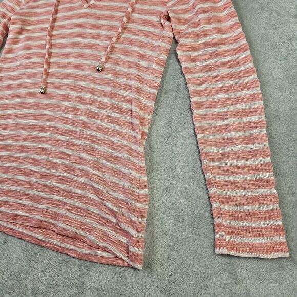 Jean Pierre Klifa Sheer Hoodie Womens Sz Small Pink Coastal Beach Preppy Tunic - Picture 6 of 13